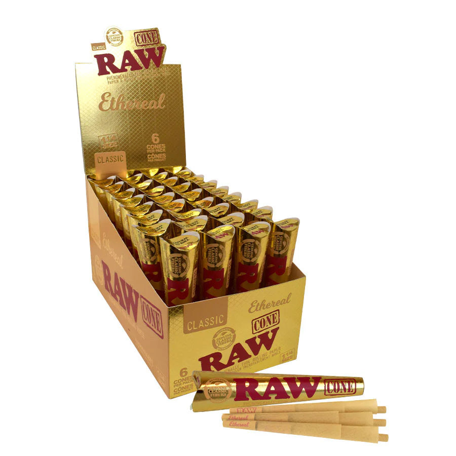 RAW Ethereal Cones 1¼ Size (Pack of 6) Box